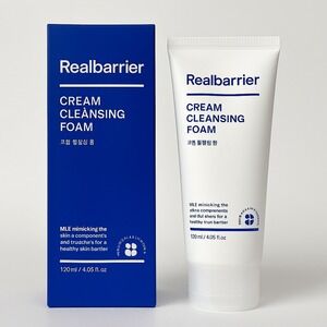 Real Barrier Cream Cleansing Foam 120ml/4.5 oz Gentle Korean Face Wash Hydrating